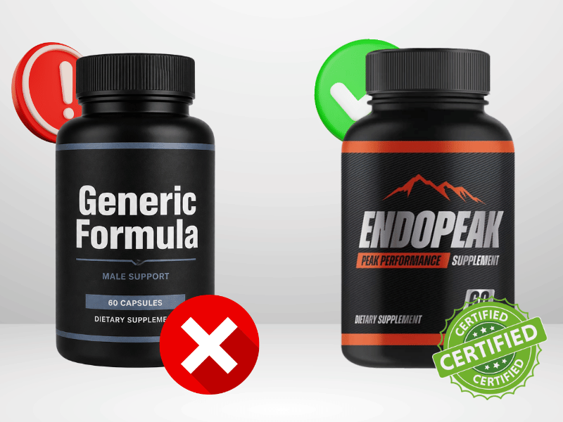 EndoPeak vs Generic Formula comparison